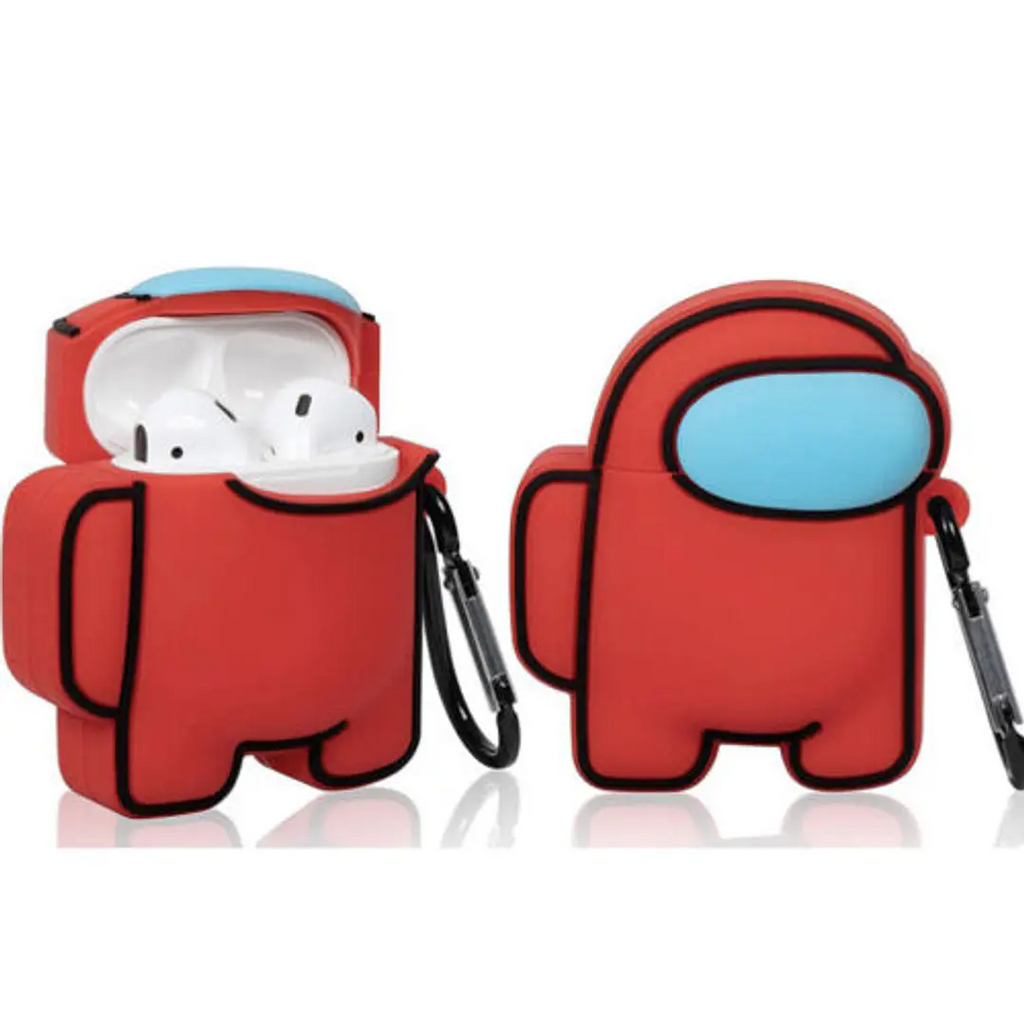 FUNDA AIRPODS 2DA GEN AMONG US ROJO