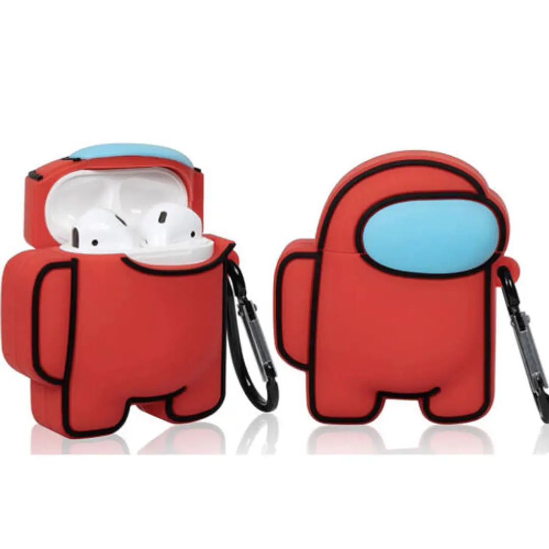 FUNDA AIRPODS 2DA GEN AMONG US ROJO