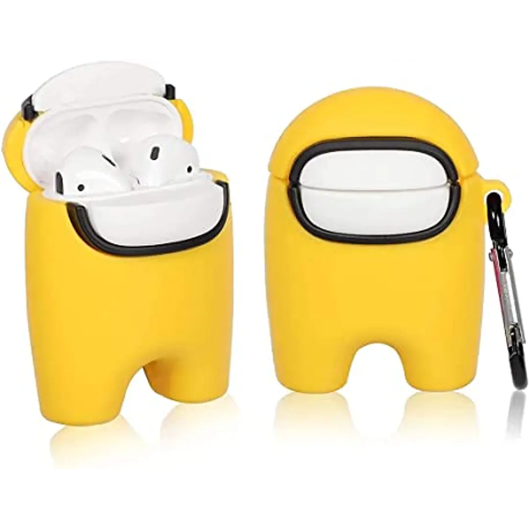 FUNDA AIRPODS 2DA GEN AMONG US AMARILLO
