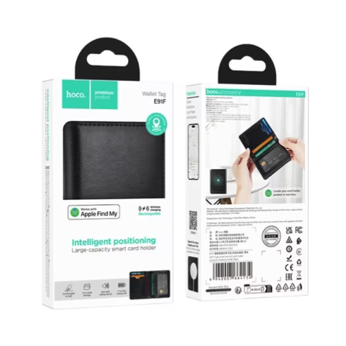 Tarjetero inteligente GPS carga inalambrica Hoco E91F